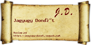 Jagyugy Donát névjegykártya